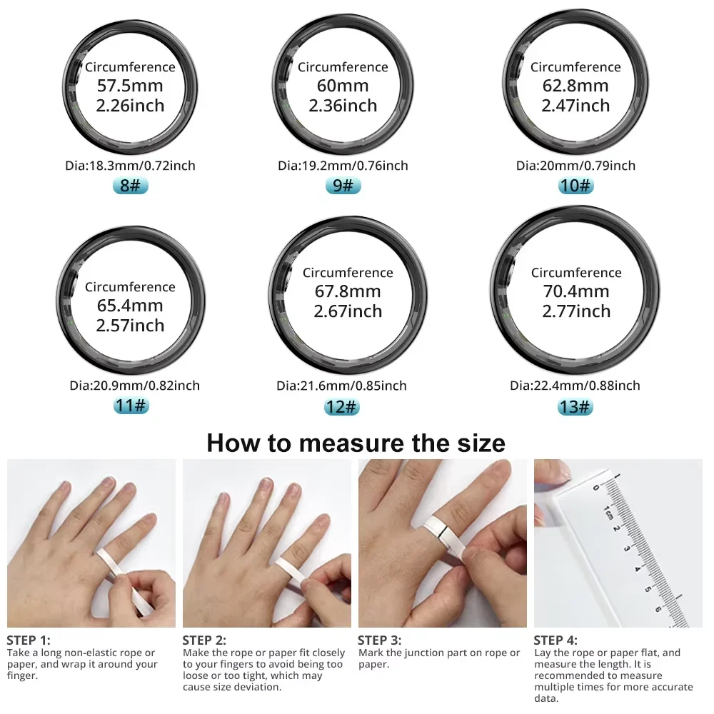 R09 스마트 링 남성 여성 충전 케이스, 심박수 혈액 - Temperature Ring Skin 리뷰 및 가격
